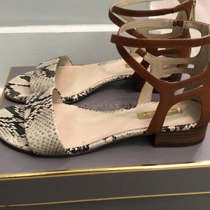 Louise Et Cie Lo-Adley Chestnut/Snakeskin NIB sz 8